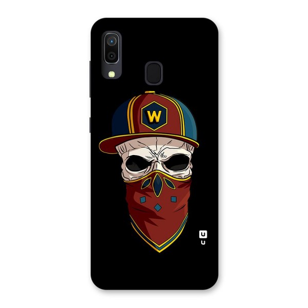 Cool Skull Mask Cap Back Case for Galaxy A20