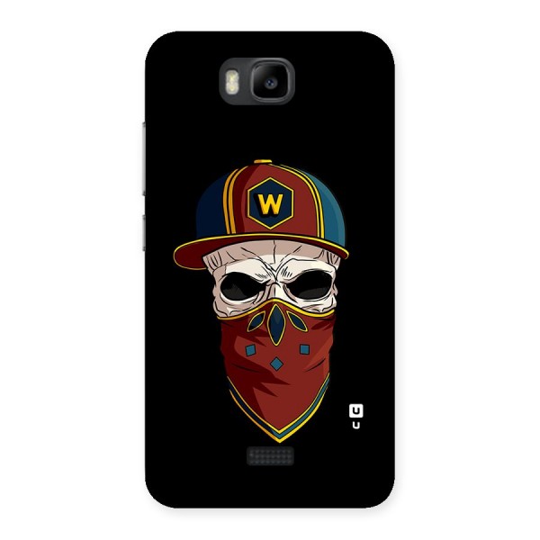 Cool Skull Mask Cap Back Case for Honor Bee