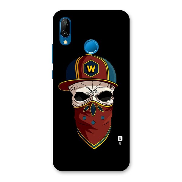 Cool Skull Mask Cap Back Case for Huawei P20 Lite