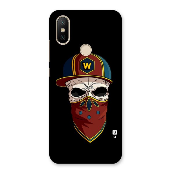 Cool Skull Mask Cap Back Case for Mi A2