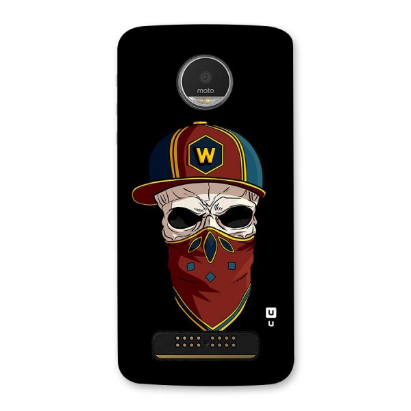 Cool Skull Mask Cap Back Case for Moto Z Play