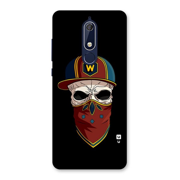 Cool Skull Mask Cap Back Case for Nokia 5.1