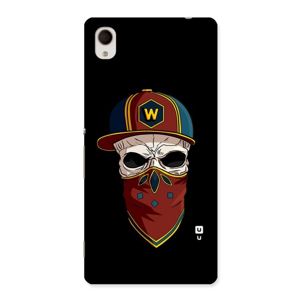 Cool Skull Mask Cap Back Case for Xperia M4 Aqua