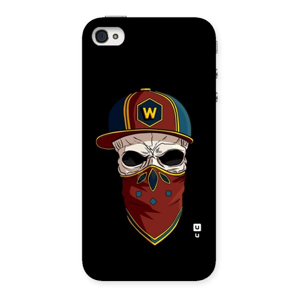 Cool Skull Mask Cap Back Case for iPhone 4 4s