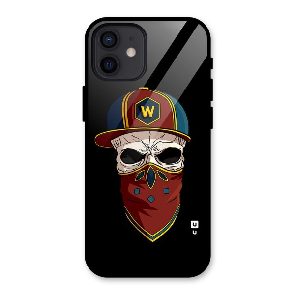 Cool Skull Mask Cap Glass Back Case for iPhone 12