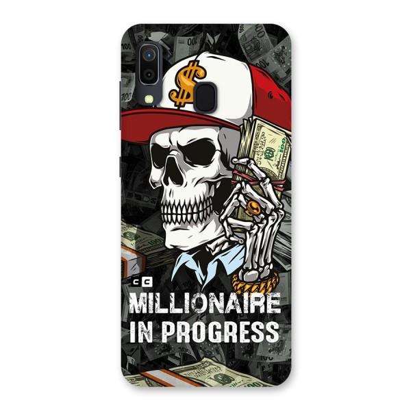 Cool Skull Millionaire In Progress Back Case for Galaxy A20