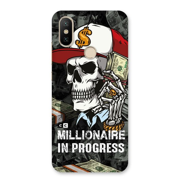 Cool Skull Millionaire In Progress Back Case for Mi A2