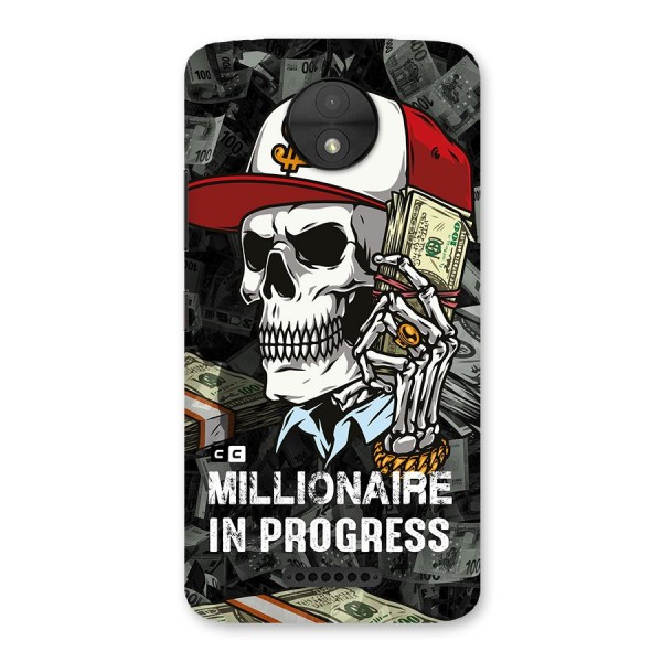 Cool Skull Millionaire In Progress Back Case for Moto C