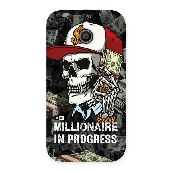 Cool Skull Millionaire In Progress Back Case for Moto E