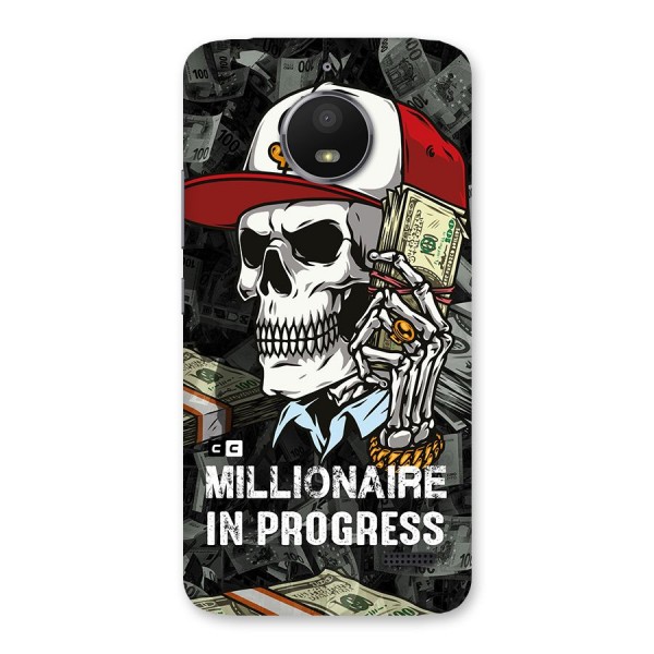 Cool Skull Millionaire In Progress Back Case for Moto E4