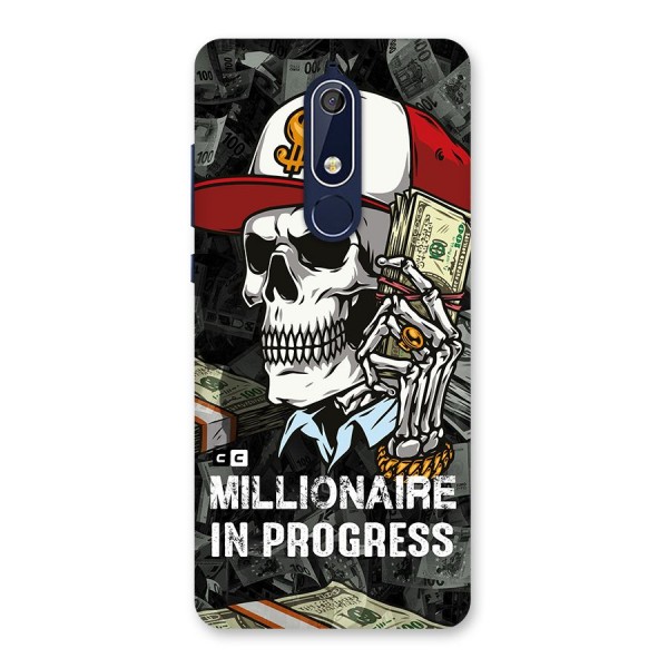 Cool Skull Millionaire In Progress Back Case for Nokia 5.1