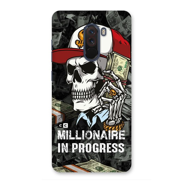 Cool Skull Millionaire In Progress Glass Back Case for Poco F1