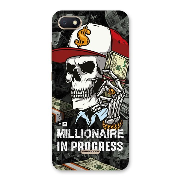 Cool Skull Millionaire In Progress Back Case for Redmi 6A