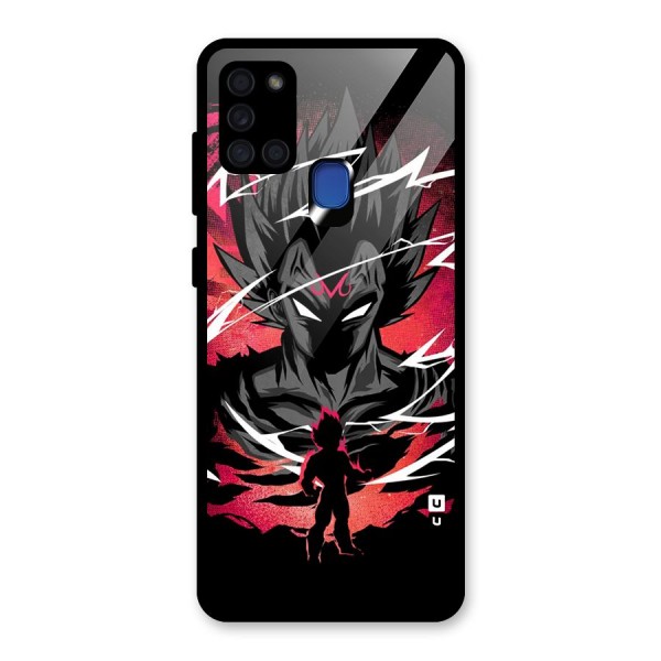 Cool Vegeta Glass Back Case for Galaxy A21s