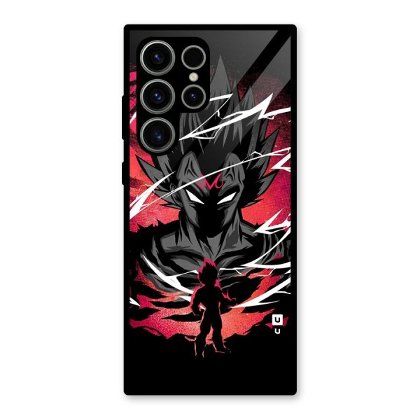 Cool Vegeta Glass Back Case for Galaxy S23 Ultra