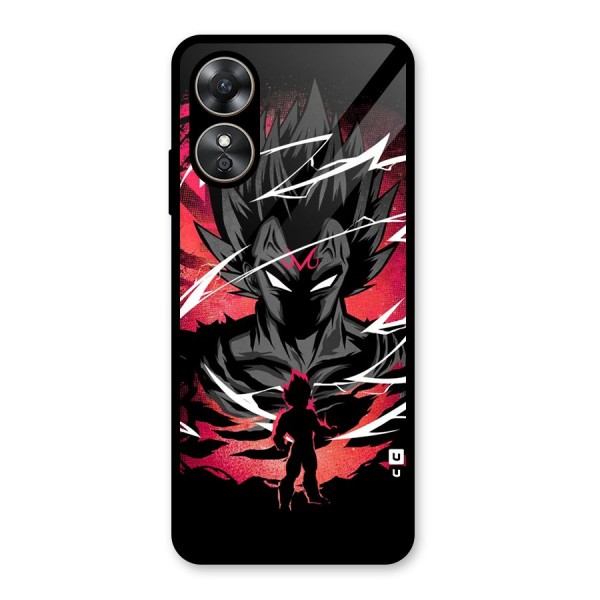 Cool Vegeta Glass Back Case for Oppo A17