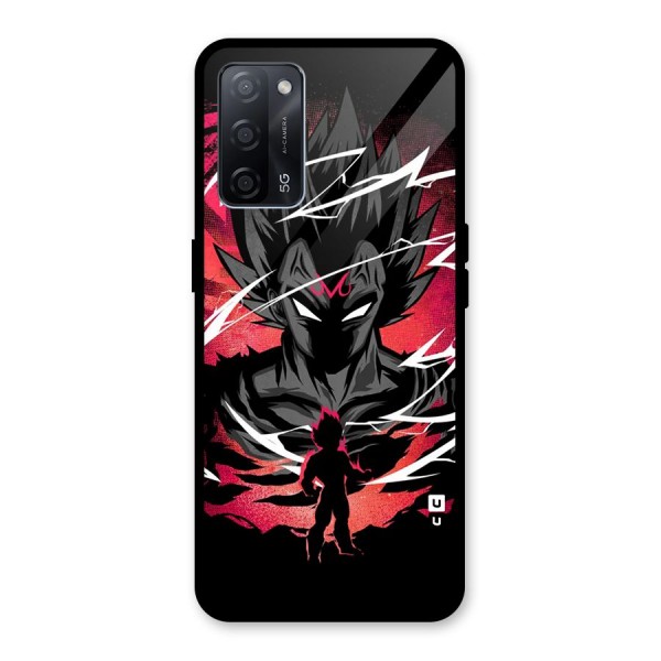 Cool Vegeta Glass Back Case for Oppo A53s 5G