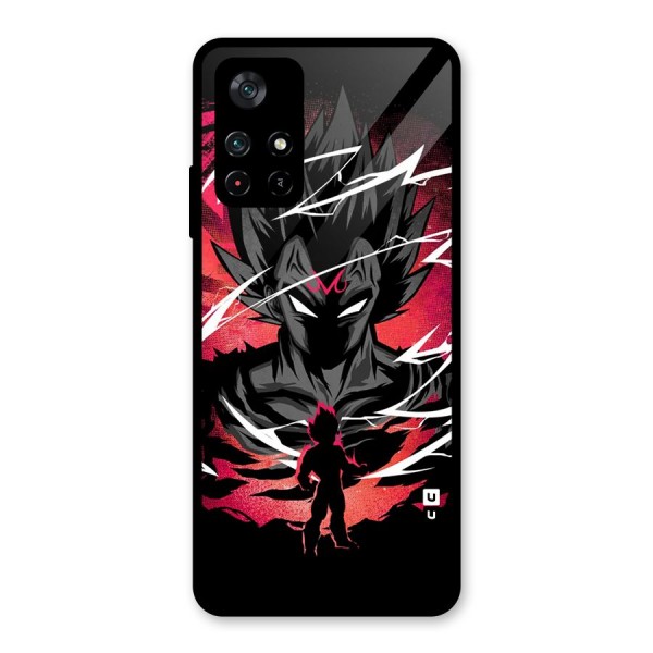 Cool Vegeta Glass Back Case for Poco M4 Pro 5G