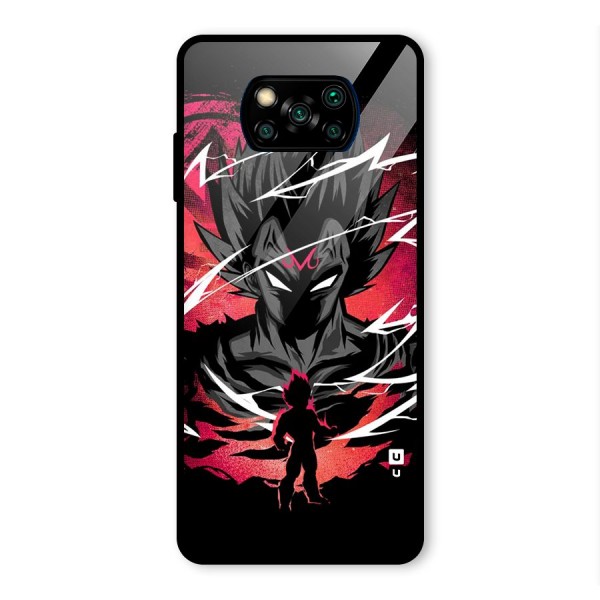 Cool Vegeta Glass Back Case for Poco X3 Pro