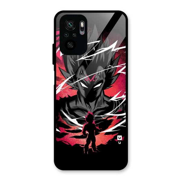 Cool Vegeta Glass Back Case for Redmi Note 10