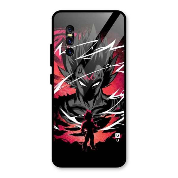 Cool Vegeta Glass Back Case for Vivo V15 Pro