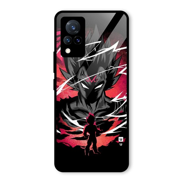 Cool Vegeta Glass Back Case for Vivo V21 5G