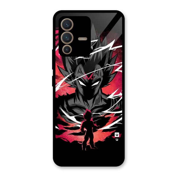 Cool Vegeta Glass Back Case for Vivo V23 5G