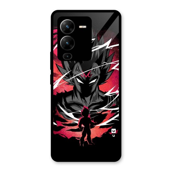 Cool Vegeta Glass Back Case for Vivo V25 Pro