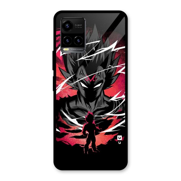 Cool Vegeta Glass Back Case for Vivo Y21A