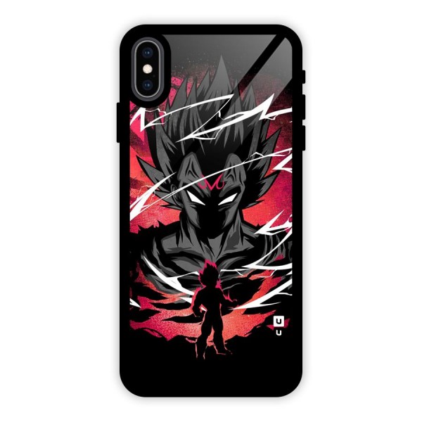 Cool Vegeta Glass Back Case for iPhone XS Max