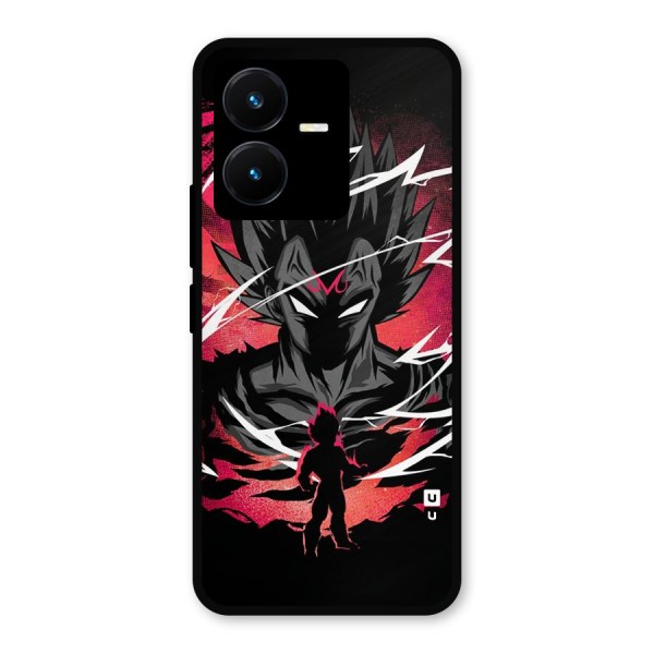 Cool Vegeta Metal Back Case for Vivo Y22s