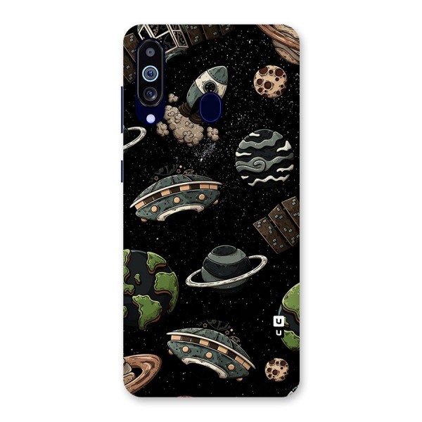 Cosmos Night Sky Anime Pattern Back Case for Galaxy A60