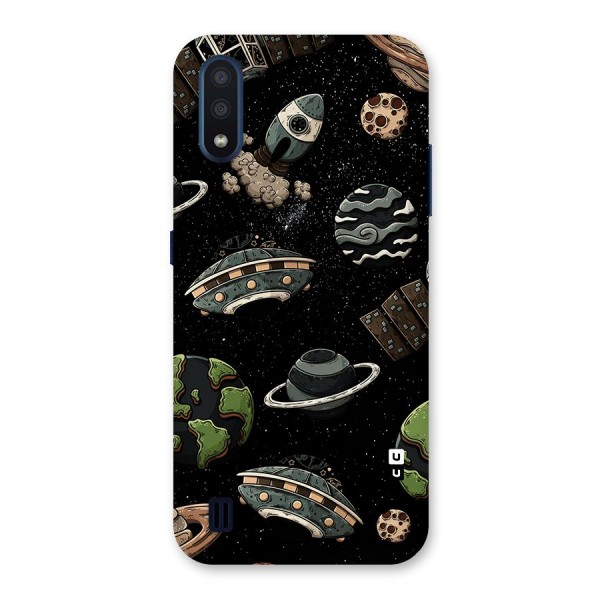 Cosmos Night Sky Anime Pattern Back Case for Galaxy M01