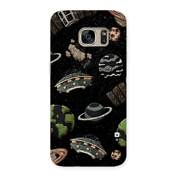 Cosmos Night Sky Anime Pattern Back Case for Galaxy S7