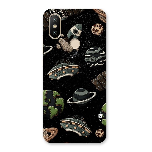 Cosmos Night Sky Anime Pattern Back Case for Mi A2