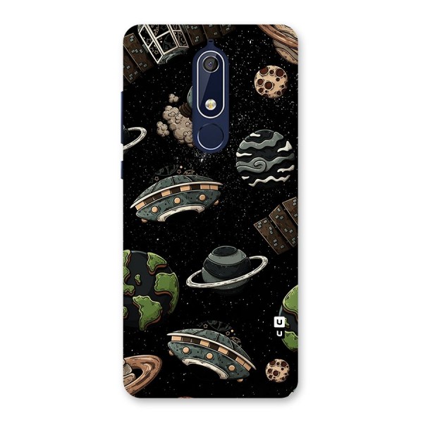 Cosmos Night Sky Anime Pattern Back Case for Nokia 5.1