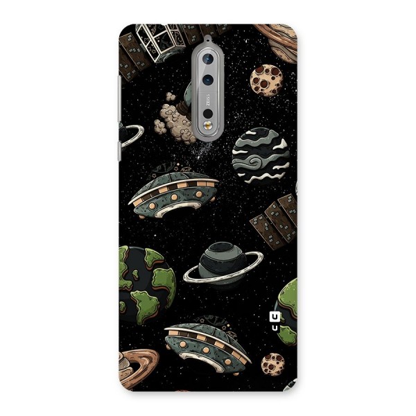 Cosmos Night Sky Anime Pattern Back Case for Nokia 8