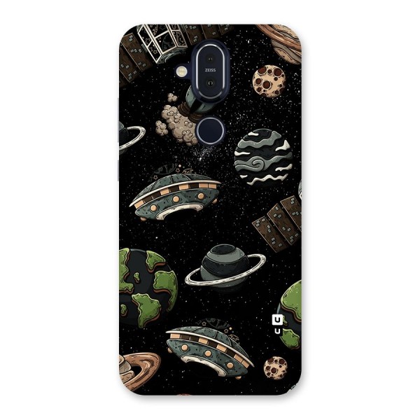 Cosmos Night Sky Anime Pattern Back Case for Nokia 8.1