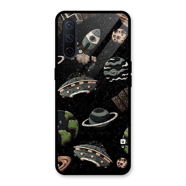 Cosmos Night Sky Anime Pattern Glass Back Case for OnePlus Nord CE 5G