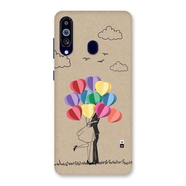 Couple With Card Baloons Back Case for Galaxy A60