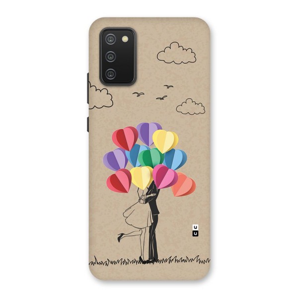 Couple With Card Baloons Back Case for Galaxy F02s