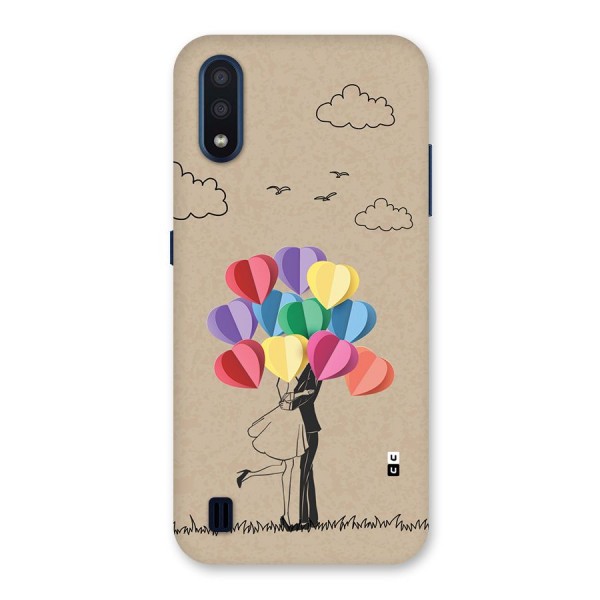 Couple With Card Baloons Back Case for Galaxy M01