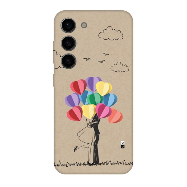 Couple With Card Baloons Back Case for Galaxy S23