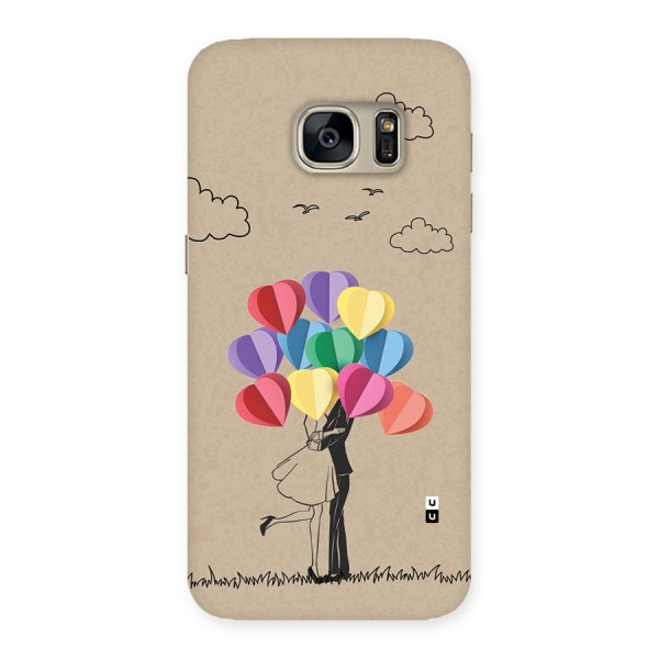 Couple With Card Baloons Back Case for Galaxy S7