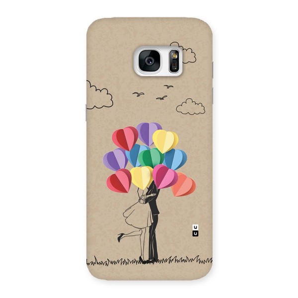 Couple With Card Baloons Back Case for Galaxy S7 Edge