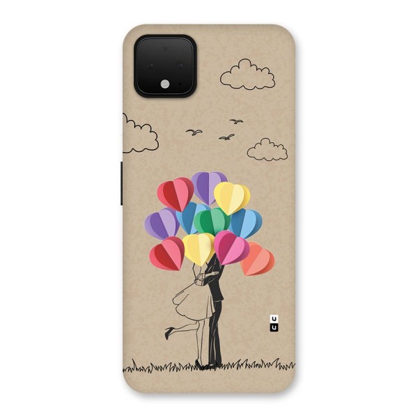 Couple With Card Baloons Back Case for Google Pixel 4 XL