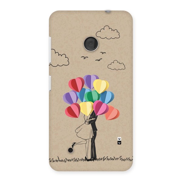 Couple With Card Baloons Back Case for Lumia 530