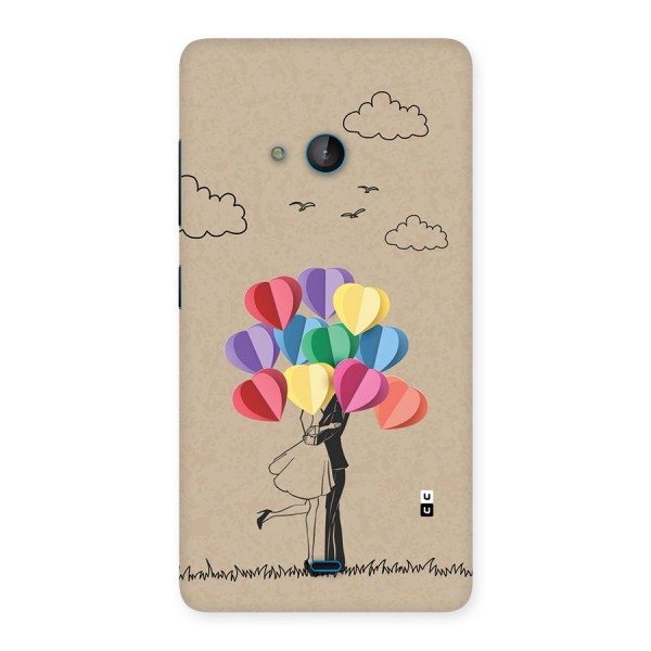 Couple With Card Baloons Back Case for Lumia 540