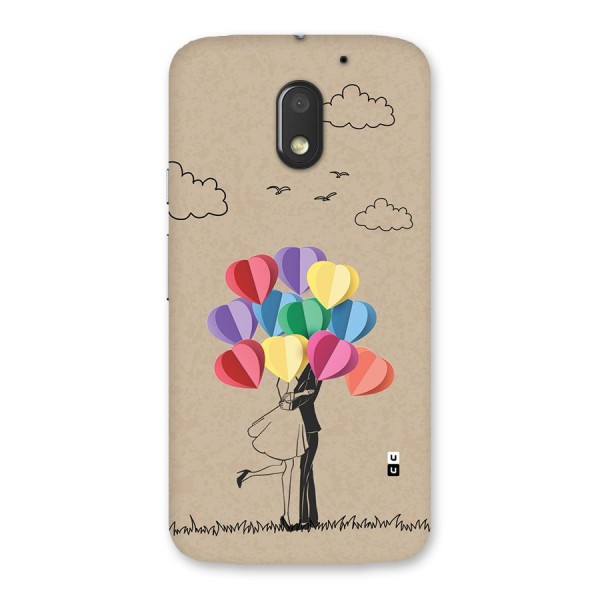 Couple With Card Baloons Back Case for Moto E3 Power