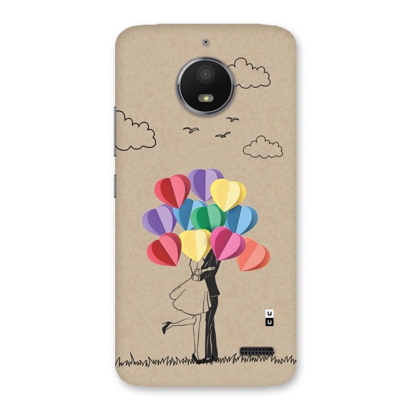 Couple With Card Baloons Back Case for Moto E4